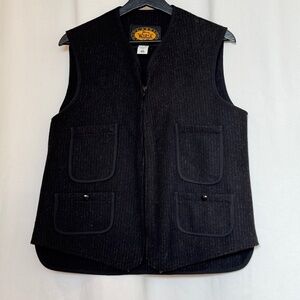 Woolrich Black Sleeveless Wool Vest